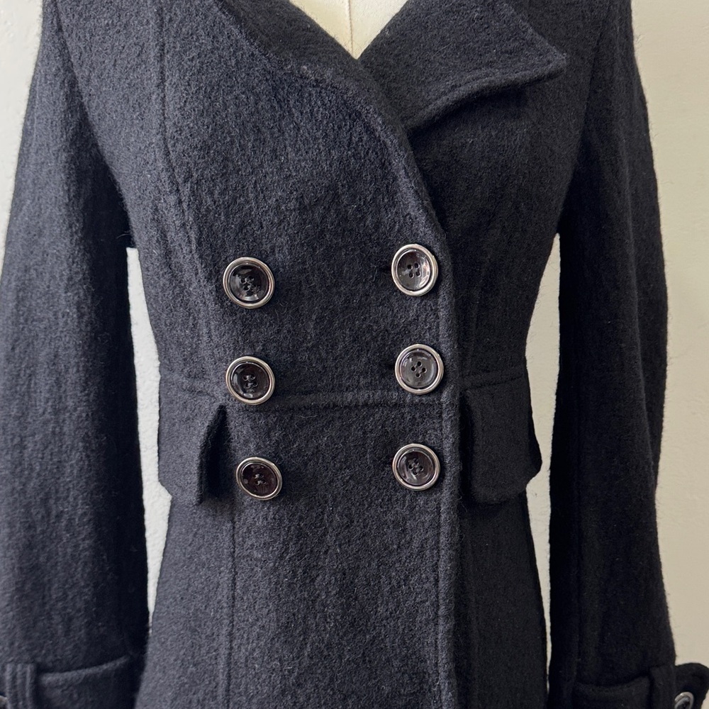 Sandro Sportswear 100% Wool Double-Breasted Peacoat – Size Small - Picture 5 of 13